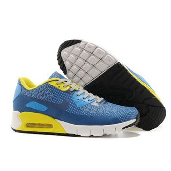 Nike Air Max 90 Jacquard Mens Blue Yellow Hot Coupon